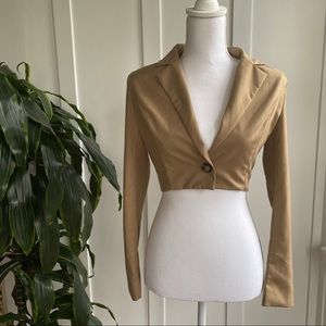 Camel/Tan Cropped Blazer